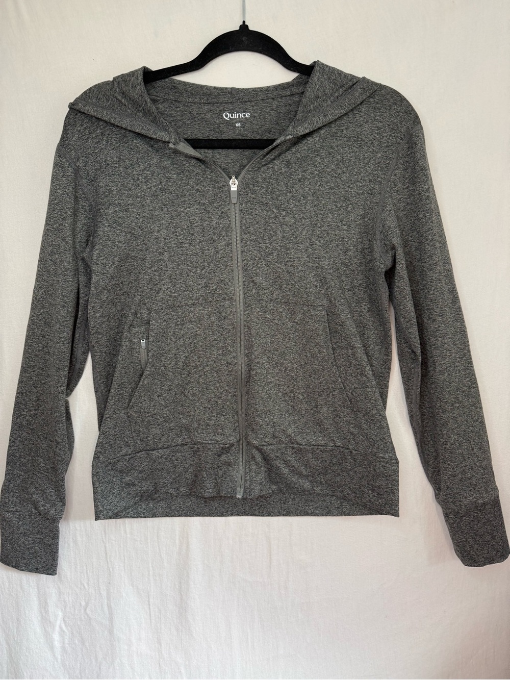 Quince Women's Gray Zip-Up Hoodie